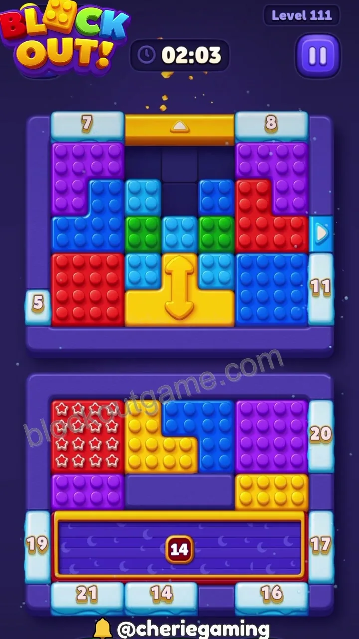 Block Out Level 111 step 2