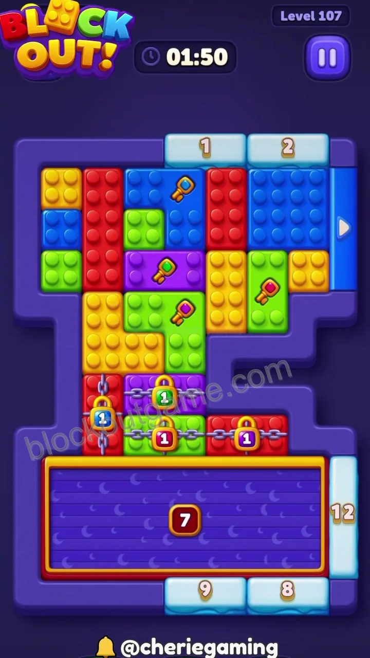 Block Out Level 107 walkthrough preview