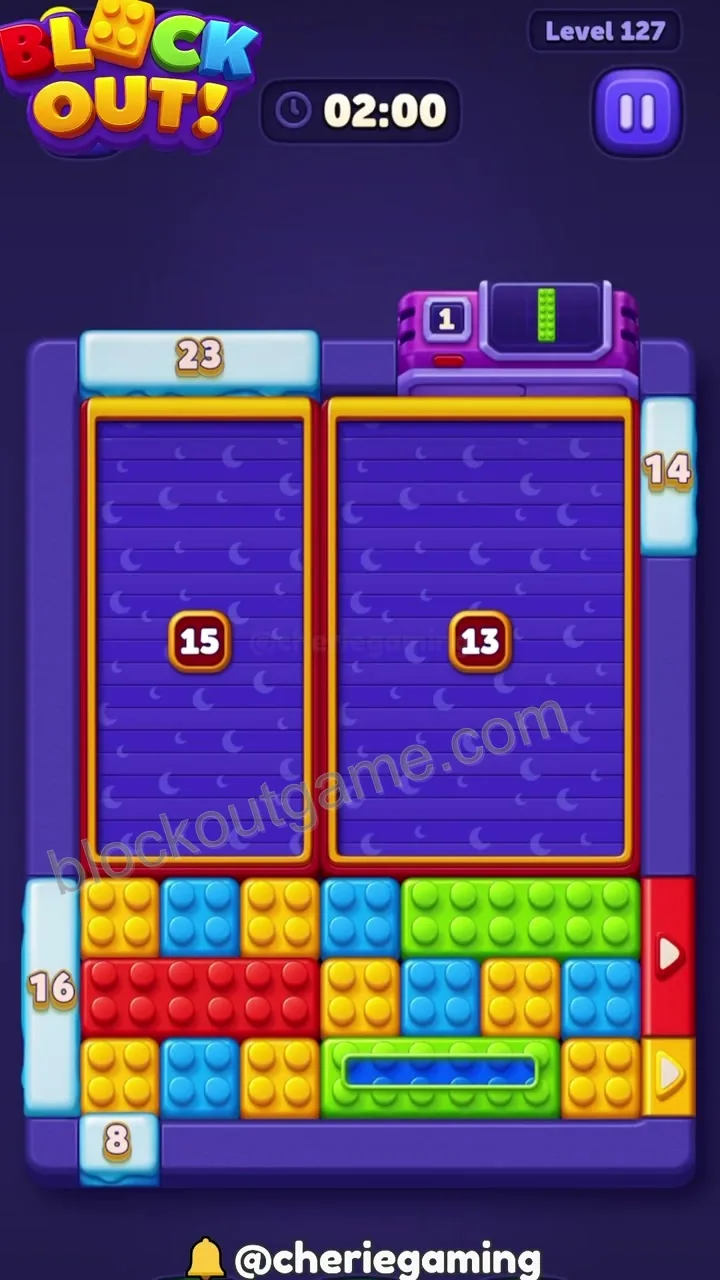 Block Out Level 127 step 1