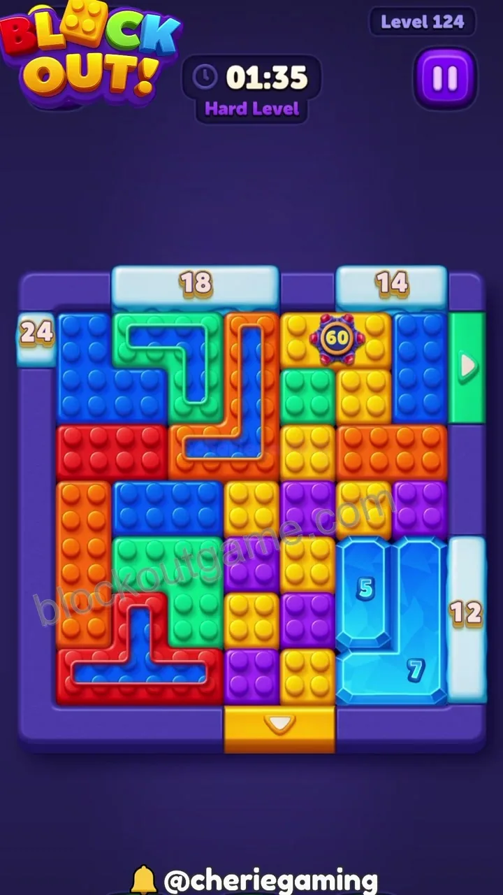 Block Out Level 124 walkthrough preview