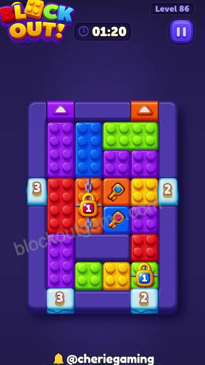 Block Out Level 86 step 1