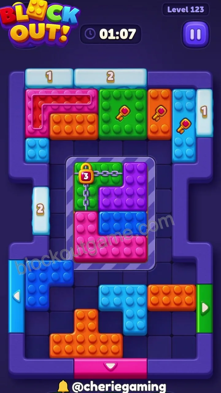 Block Out Level 123 step 4