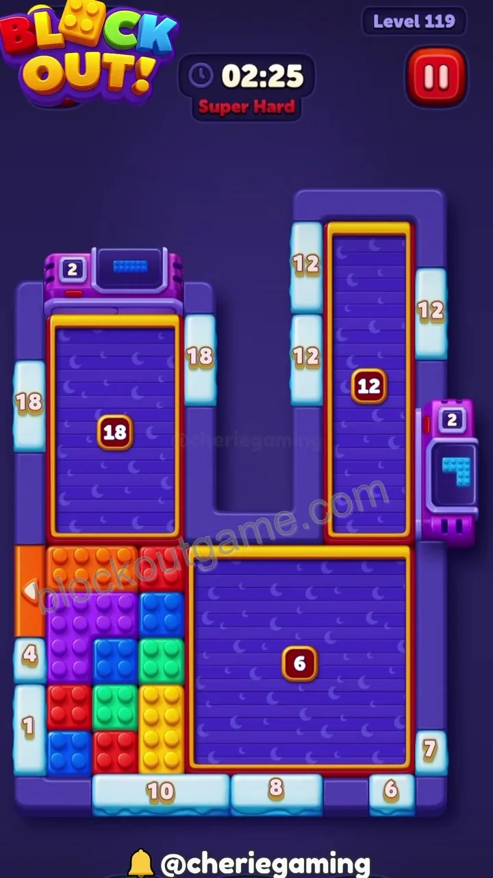 Block Out Level 119 walkthrough preview