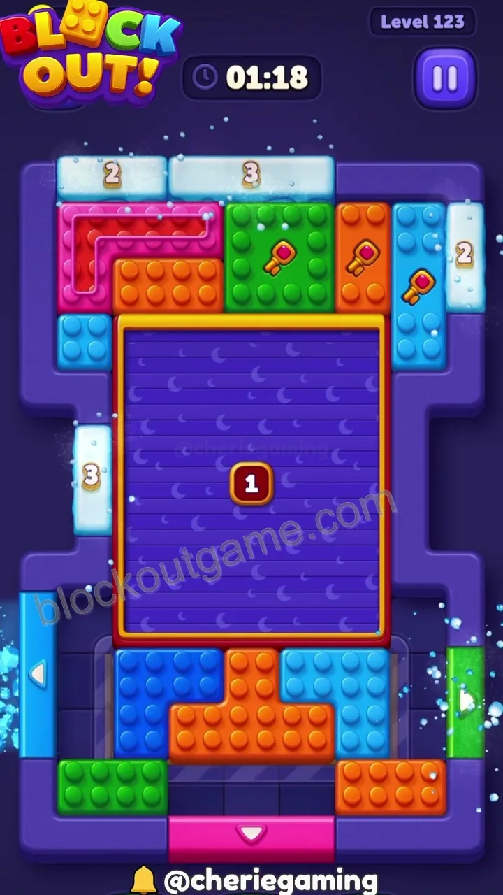 Block Out Level 123 step 3