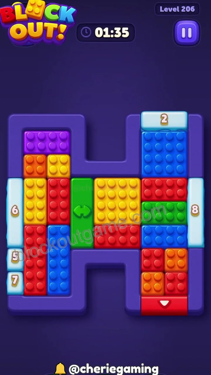 Block Out Level 206 walkthrough preview