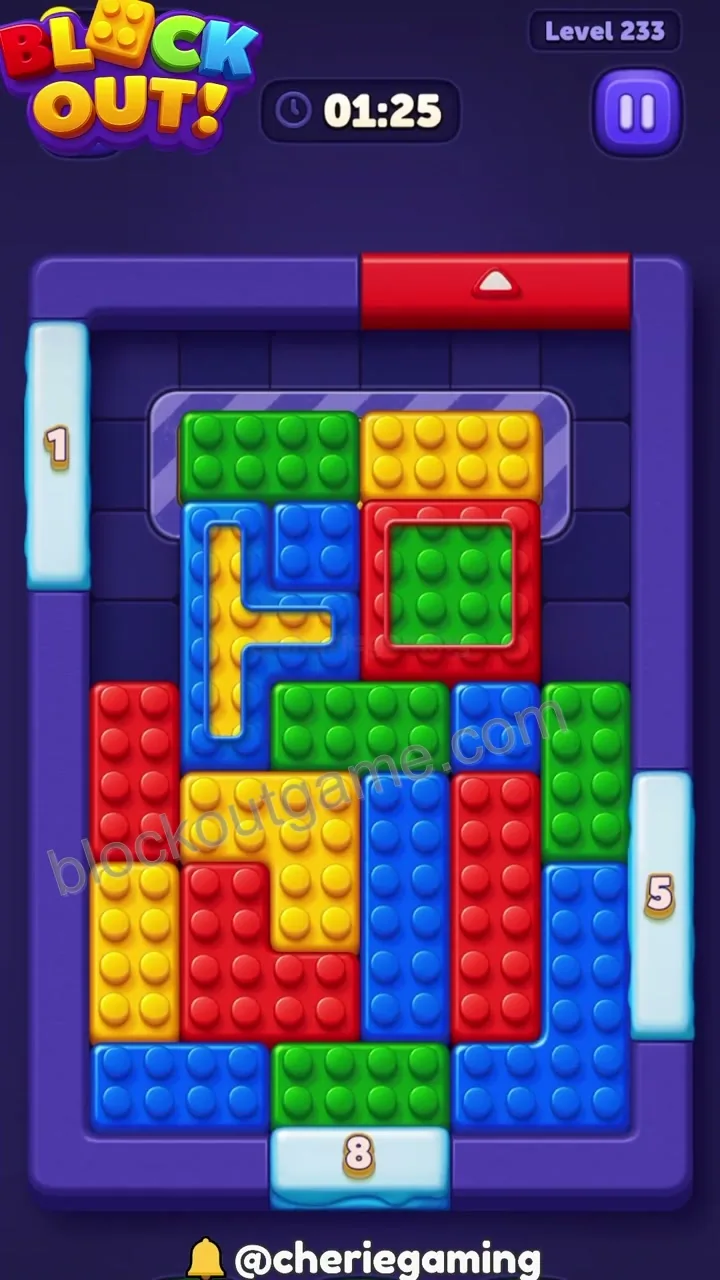 Block Out Level 233 step 1