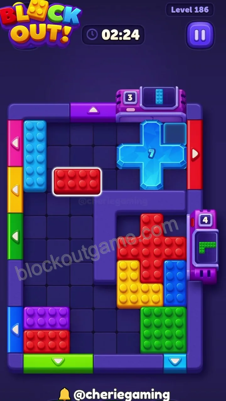 Block Out Level 186 step 6