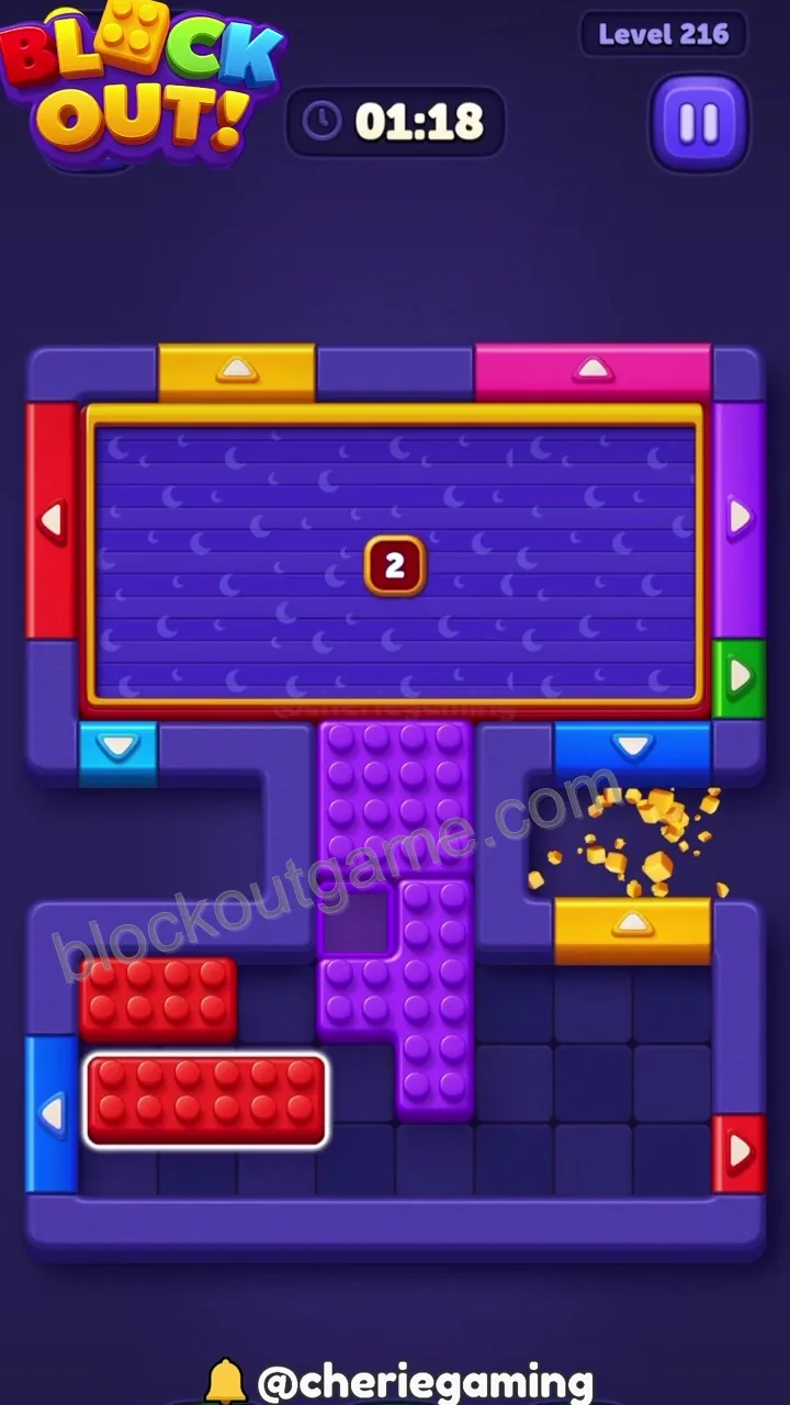 Block Out Level 216 step 6