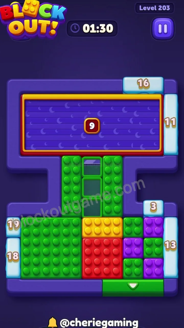 Block Out Level 203 walkthrough preview