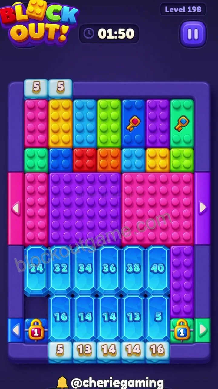 Block Out Level 198 walkthrough preview