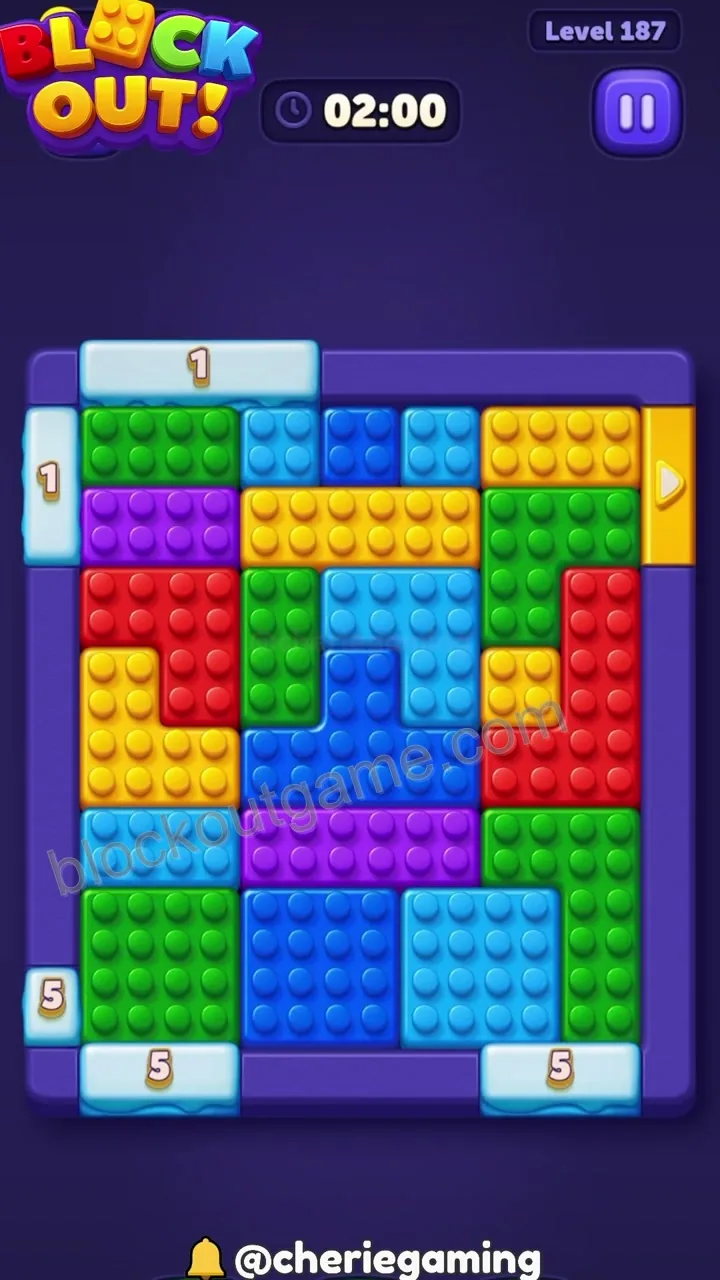 Block Out Level 187 step 1