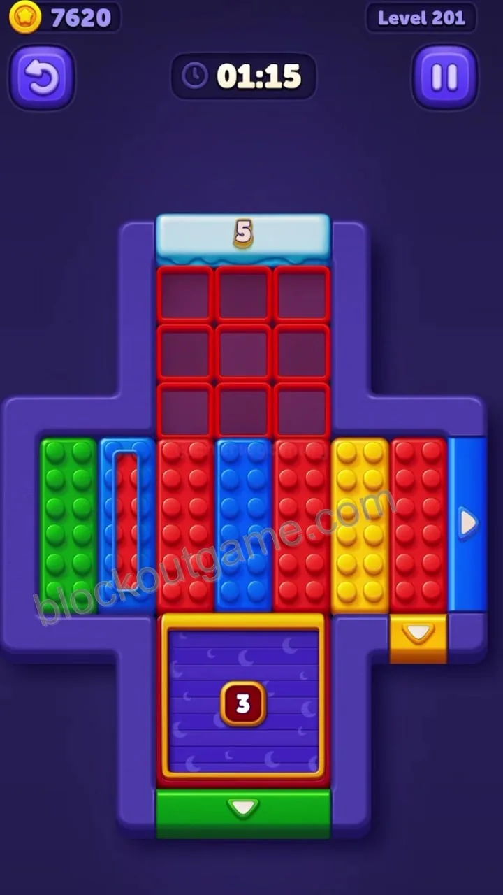 Block Out Level 201 walkthrough preview
