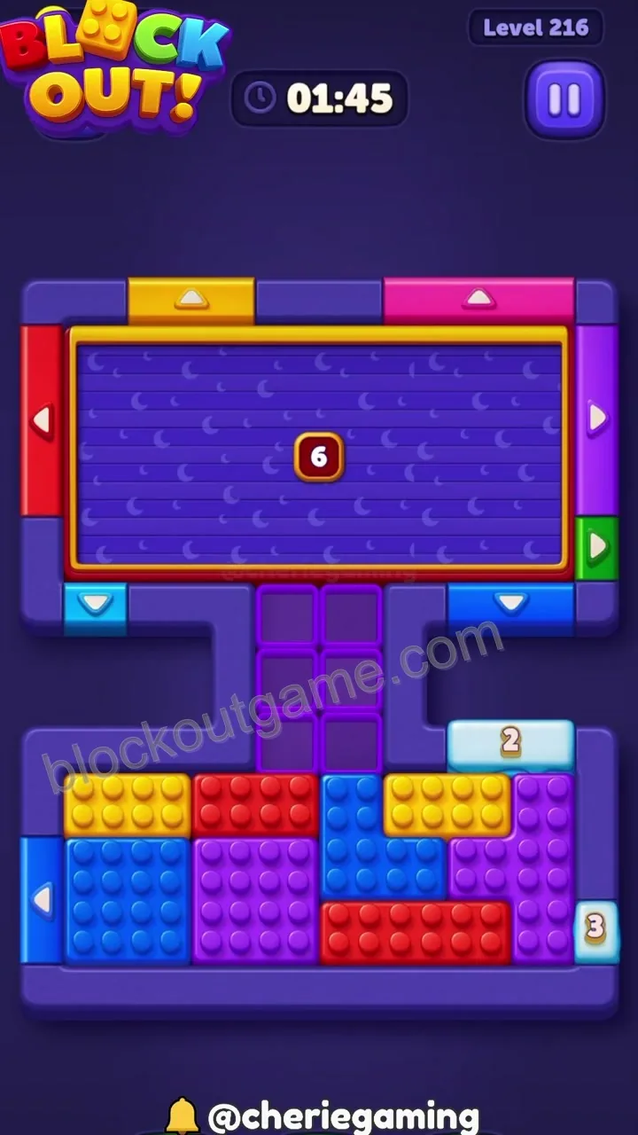 Block Out Level 216 walkthrough preview