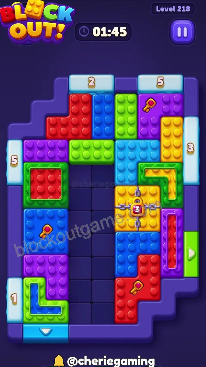 Block Out Level 218 walkthrough preview